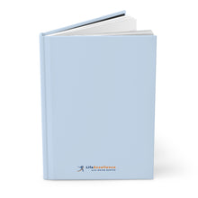 Load image into Gallery viewer, Hardcover Journal Matte (Middle Logo, Light Sky Blue)
